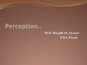 Perceptual system Perceptual system