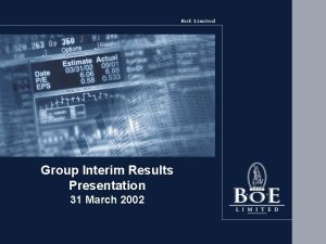 Group Interim Results Presentation 31 March 2002 Contents