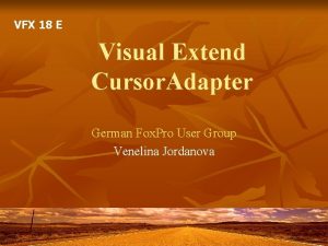 VFX 18 E Visual Extend Cursor Adapter German