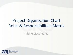 Organization roles and responsibilities chart