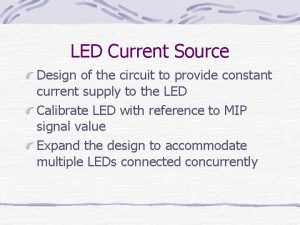 Led current source circuit