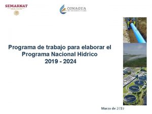 Programa de trabajo para elaborar el Programa Nacional