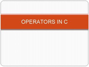 Examples of conditional operators