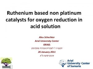 Ruthenium based non platinum catalysts for oxygen reduction