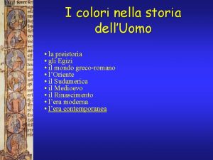 Colori nella preistoria