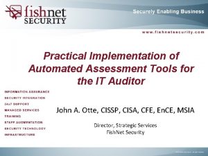 Automated assessment tool