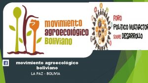 movimiento agroecolgico boliviano LA PAZ BOLIVIA COMO NACE