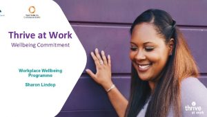 Thrive at Work Wellbeing Commitment Workplace Wellbeing Programme