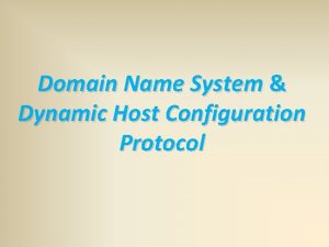 Domain host control protocol