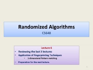 Randomized algorithm in daa
