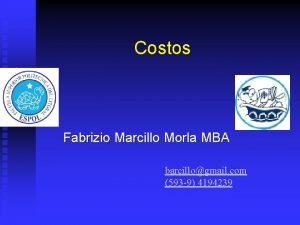 Costos Fabrizio Marcillo Morla MBA barcillogmail com 593