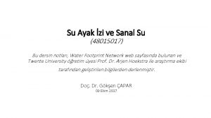 Su Ayak zi ve Sanal Su 48015017 Bu