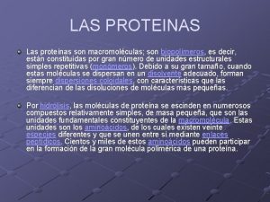 Funciones de la proteina Funciones de la proteina