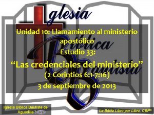 Llamamiento al ministerio