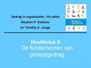 Gedrag in organisaties 10 e editie Stephen P