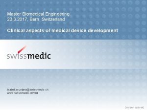 Master Biomedical Engineering 23 3 2017 Bern Switzerland