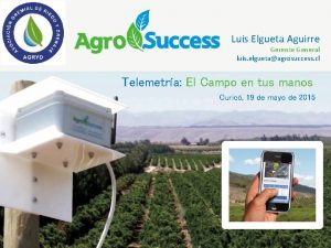 Luis Elgueta Aguirre Gerente General luis elguetaagrosuccess cl