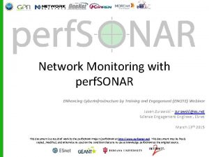 Sonar network monitoring
