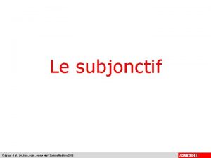 Verbi irregolari subjonctif