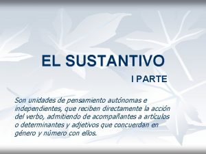 Sustantivo i