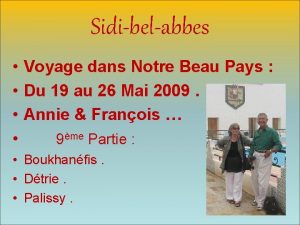 Sidibelabbes Voyage dans Notre Beau Pays Du 19