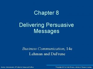 Persuasive message in business communication