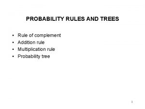Complement rule