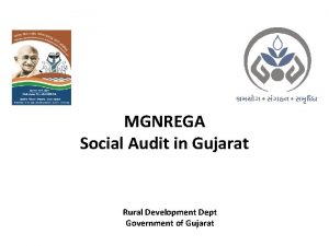 MGNREGA Social Audit in Gujarat Rural Development Dept