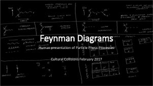 Feynman Diagrams Human presentation of Particle Physic Processes