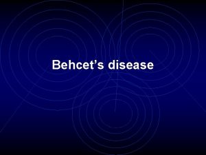 Behcet disease diagnosis