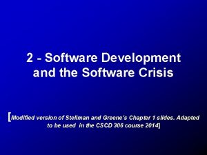 Types of software crisis