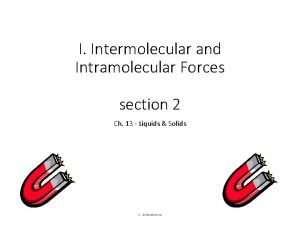 I Intermolecular and Intramolecular Forces section 2 Ch