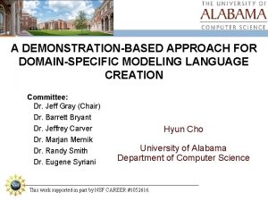 1 A DEMONSTRATIONBASED APPROACH FOR DOMAINSPECIFIC MODELING LANGUAGE