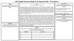English literature paper inspector calls