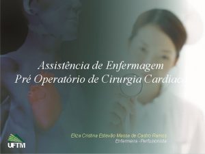 Assistncia de Enfermagem Pr Operatrio de Cirurgia Cardaca