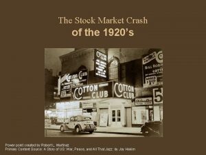 Stock market in 1920