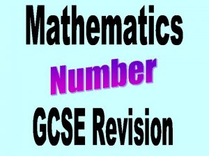 Higher Tier Number revision Contents Calculator questions Long