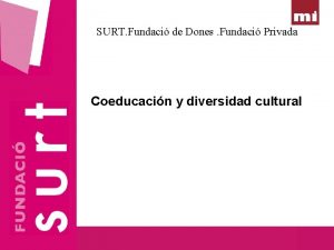 SURT Fundaci de Dones Fundaci Privada Coeducacin y