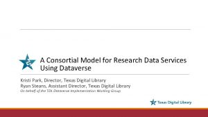 A Consortial Model for Research Data Services Using