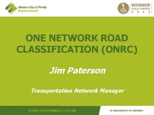 One network road classification nz