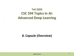 Fall 2020 CSC 594 Topics in AI Advanced