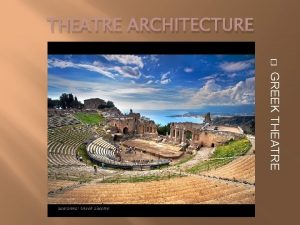 Greek theatre architecture