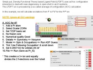 Simply put DensityFunctional Theory based Ligand Field LFDFT