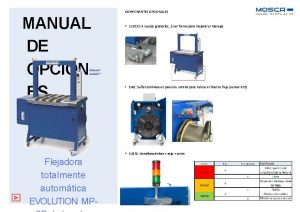 COMPONENTES OPCIONALES MANUAL DE OPCION ES EX 1032