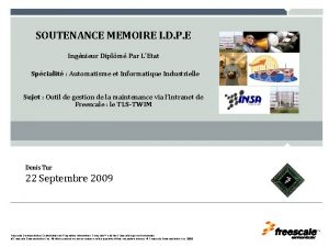 SOUTENANCE MEMOIRE I D P E Ingnieur Diplm