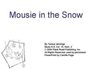 Mousie in the snow