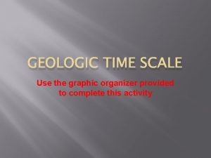 Geological time scale graphic organizer