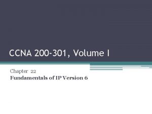 CCNA 200 301 Volume I Chapter 22 Fundamentals