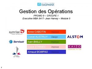 Gestion des Oprations PROMO 9 GROUPE 1 Executive