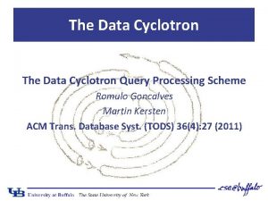 The Data Cyclotron Query Processing Scheme Romulo Goncalves